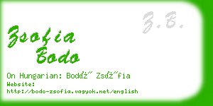 zsofia bodo business card